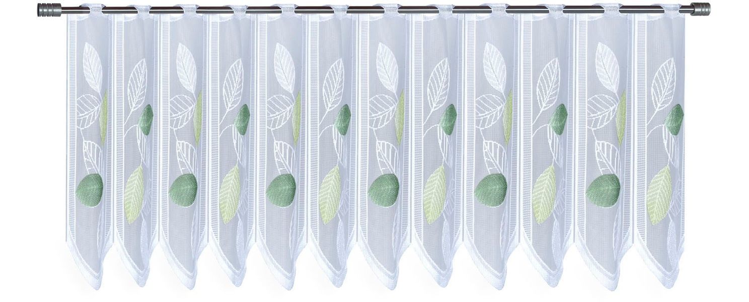 Gerster Gardine "Blätter" Durchzuglöcher 1 Stk. tlg. SB-Bistro "Blätter" günstig online kaufen