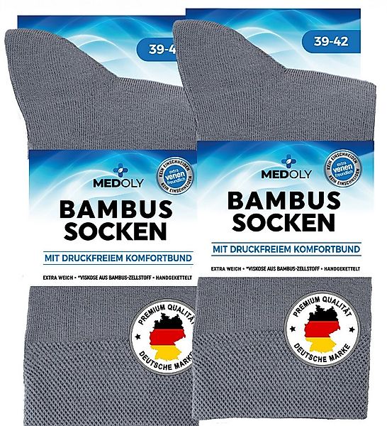 MEDOLY Basicsocken Bambussocken gegen Schweißfüße, ohne Bund, mit 72% Bambu günstig online kaufen
