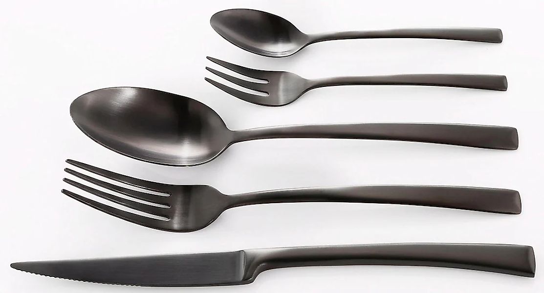 ECHTWERK Besteck-Set "Avelino Black Edition" Tafelbesteck, mattiert, Gesche günstig online kaufen