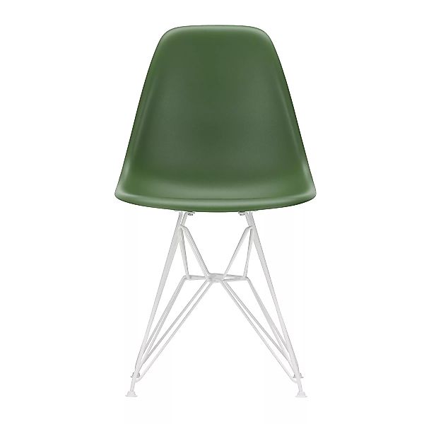 Vitra - Eames Plastic Side Chair DSR Gestell weiß - forest/Sitzschale Polyp günstig online kaufen