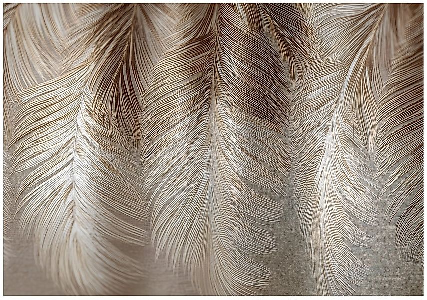 Wallarena Fototapete Federn Weiß Beige Vlies Tapete Wohnzimmer Schlafzimmer günstig online kaufen