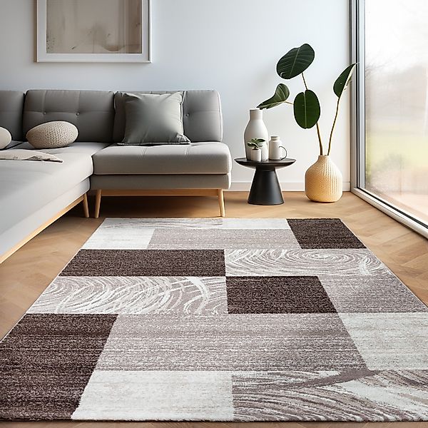Carpettex Designteppich Abstrakt Kariert Design, Rechteckig, günstig online kaufen