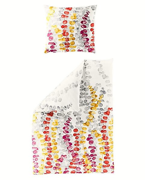 JACK Bettwäsche 135x200cm / 155x220cm Blätter Bunt Bierbaum, Mako-Satin, 2 günstig online kaufen