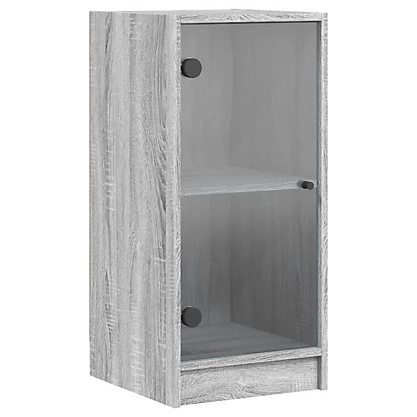 vidaXL Beistellschrank mit Glastüren Grau Sonoma 35x37x75,5 cm 836404 günstig online kaufen