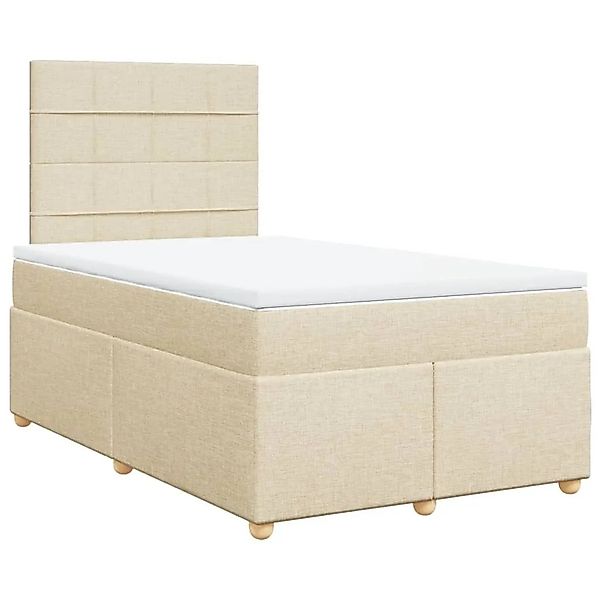vidaXL Boxspringbett mit Matratze Creme 120x200 cm Stoff 3291252 günstig online kaufen