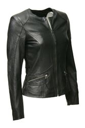 Zimmert Leather Lederjacke Bea (1-St) kragenlos, günstig online kaufen