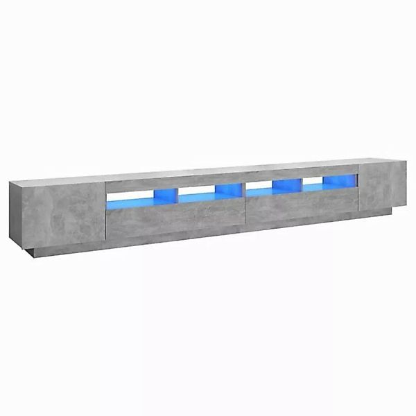 vidaXL TV-Schrank TV-Schrank mit LED Leuchten Betongrau 300x35x40 cm Lowboa günstig online kaufen