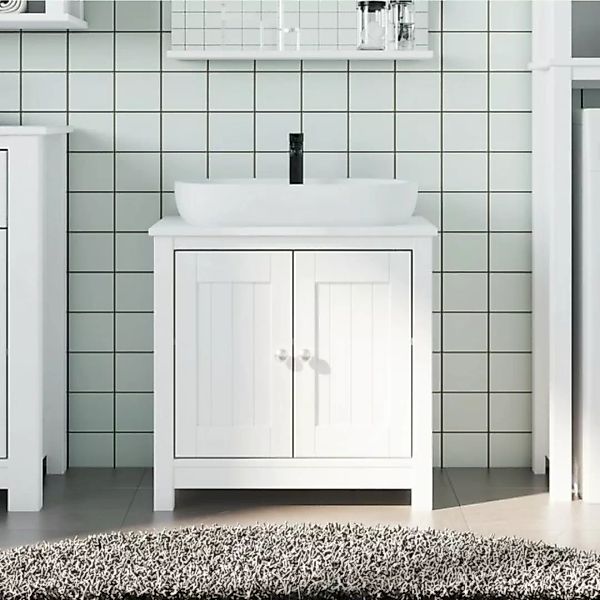 vidaXL Waschbeckenunterschrank Waschbeckenunterschrank BERG Weiß 60x34x59 c günstig online kaufen