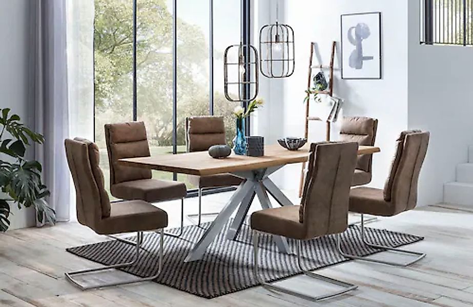 Home affaire Esstisch »Tristan natur« mit echter Baumkante günstig online kaufen