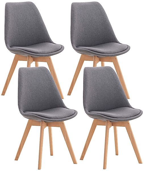 CLP Küchenstuhl Linares (4er Set), Buchenholz-Gestell, günstig online kaufen