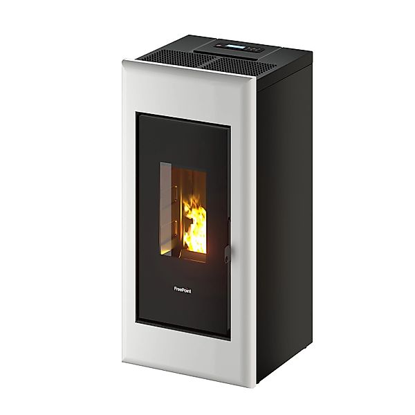 Freepoint Pelletofen One Airtight FreePoint Pelletofen One Stahl Weiß 7 kW günstig online kaufen