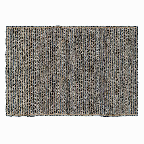 Teppich Natürlich Blau Baumwolle Jute 230 X 160 Cm günstig online kaufen