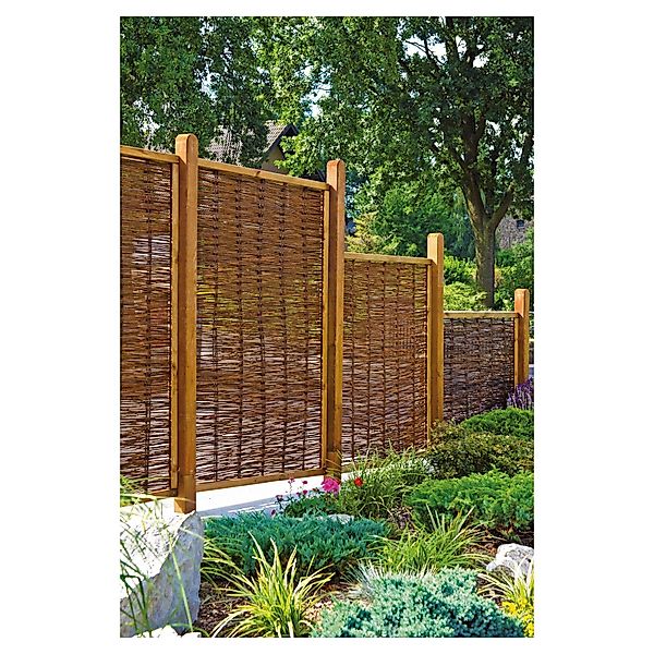 T & J Weidengeflechtzaun Fako mit umlaufendem Rahmen 120 cm x 180 cm günstig online kaufen