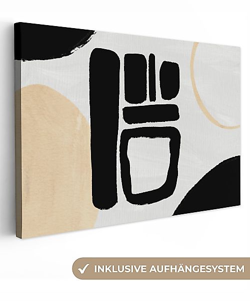 OneMillionCanvasses® Leinwandbild Kreis - Schwarz - günstig online kaufen