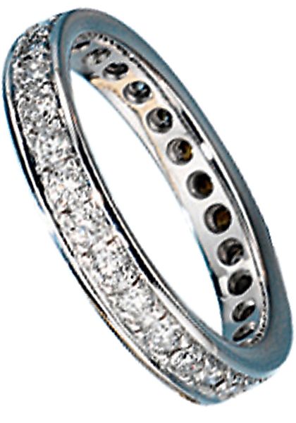 JOBO Fingerring "Ring mit Diamanten rundum", 585 Weißgold günstig online kaufen