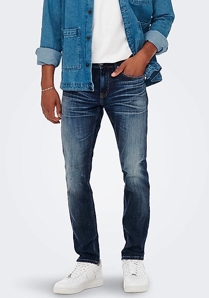 Only & Sons Herren Jeans ONSWEFT 3251 - Straight Fit - Blau - Blue Denim günstig online kaufen