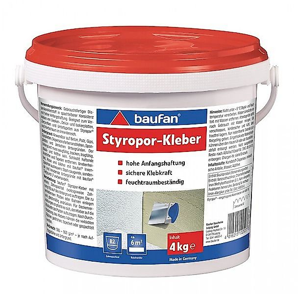 baufan® Dispersionskleber Styroporkleber Lösungsmittelfreier Klebstoff Spez günstig online kaufen