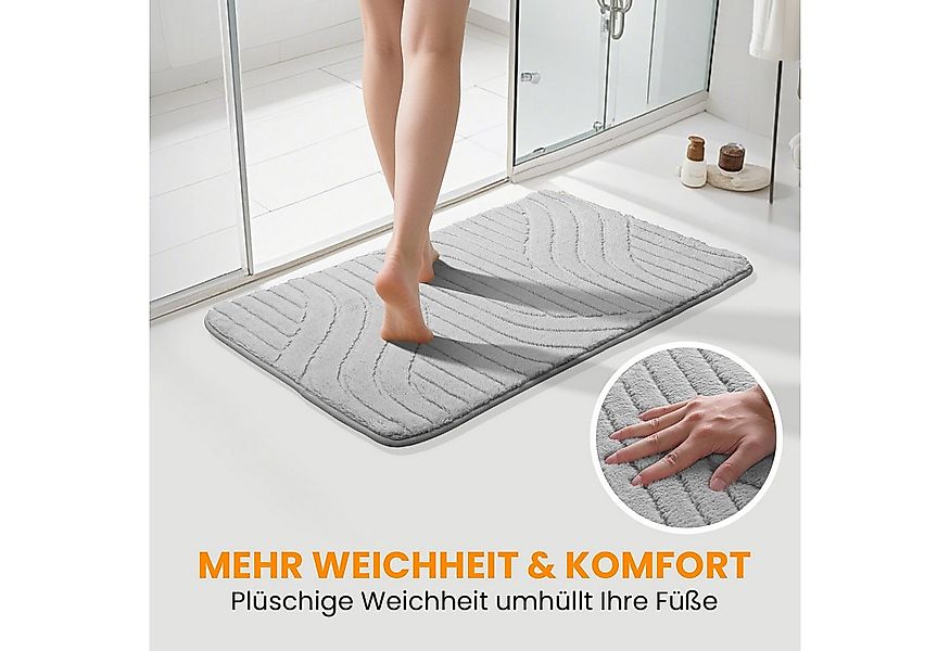HOMELUX Badematte Badgarnitur 2-teilig mit Ausschnitt, weich & rutschfest, günstig online kaufen
