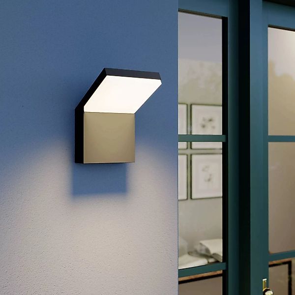 Arcchio LED-Außenwandleuchte Yolena, anthrazit, Alu, 21cm günstig online kaufen