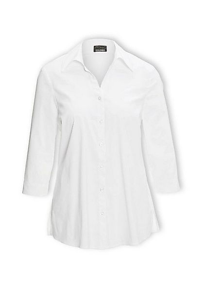 GOLDNER Hemdbluse Kurzgröße: Stretchbequeme Bluse mit Baumwolle günstig online kaufen