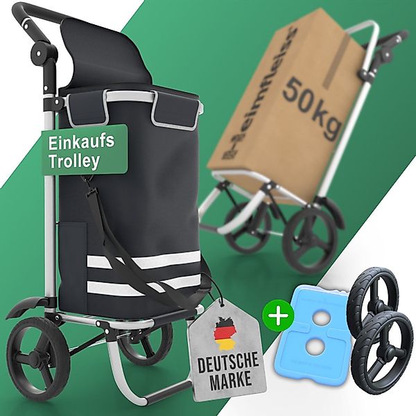 Heimfleiss® Einkaufstrolley Klappbarer Einkaufstrolley mit Kühlfach günstig online kaufen