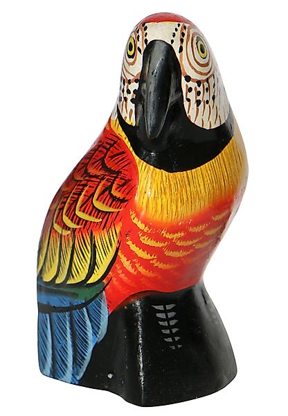 Wogeka Tierfigur bunter 10cm Papagei Holz günstig online kaufen