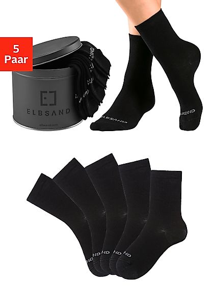 Elbsand Socken Dose, 5 Stk. tlg. verpackt in praktischer Metalldose günstig online kaufen