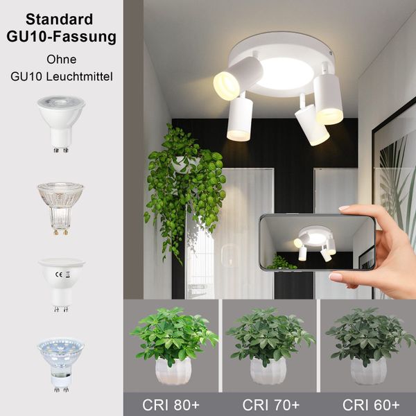 Nettlife Deckenstrahler Schwarz Schlafzimmer GU10 2/3/4 günstig online kaufen