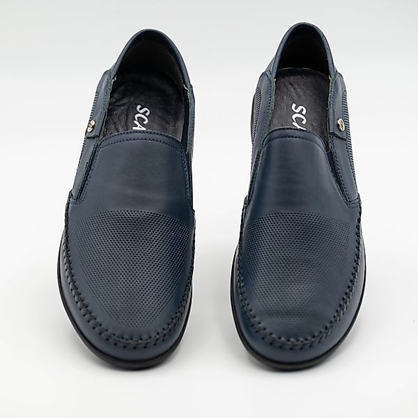 LaMarta Blau herren leder Mokassins, Büroschuhe, günstig online kaufen