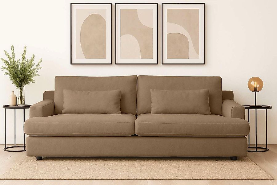 Home affaire Big-Sofa "Evelle 3 Sitzer Maxi", 237 cm, tiefe Sitzfläche, Lou günstig online kaufen