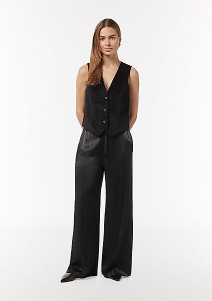 Comma Stoffhose Schlupfhose aus Satin mit günstig online kaufen