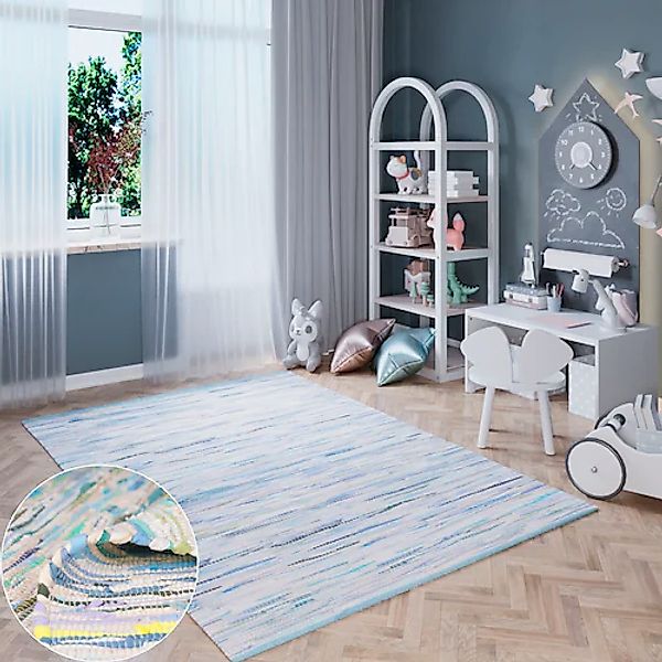 my home Teppich »Bente«, rechteckig, 10 mm Höhe, Handweb Teppich, 90% Baumw günstig online kaufen