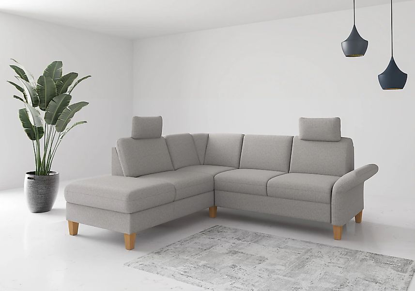 Home affaire Ecksofa "Rochelle", wahlweise mit Armlverstellung, Klappbett m günstig online kaufen
