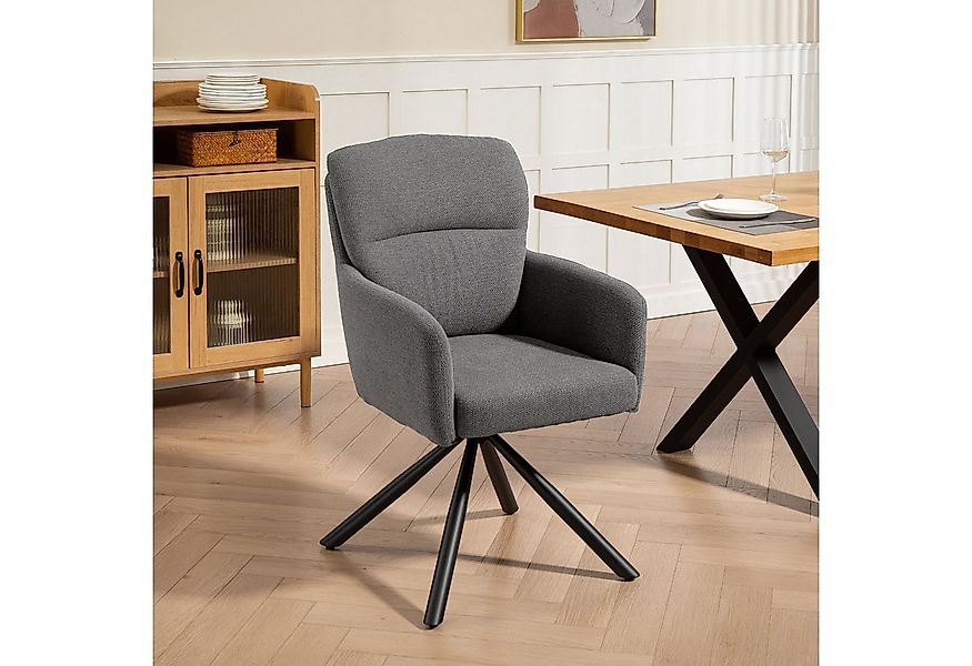 HOMCOM Esszimmerstuhl mit Leinenbezug, Armlehne, Rückenlehne, ergonomisch ( günstig online kaufen