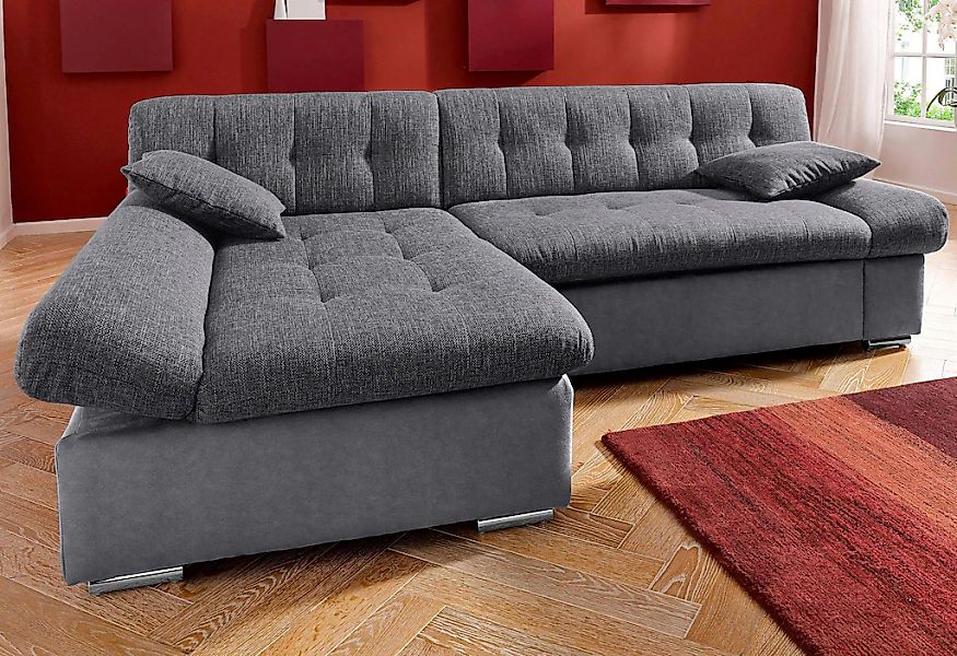 TRENDMANUFAKTUR Ecksofa "Reggae, modern und bequem, aktueller Materialmix, günstig online kaufen