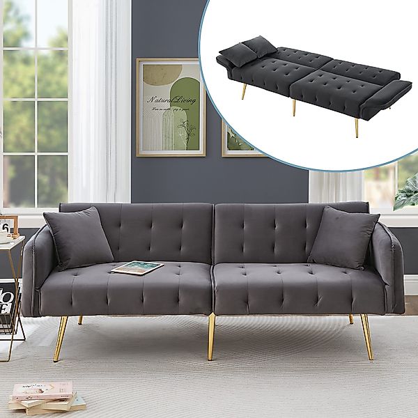 Merax Schlafsofa 2-in-1 Zweisitzer-Sofa Klappsofa mit günstig online kaufen