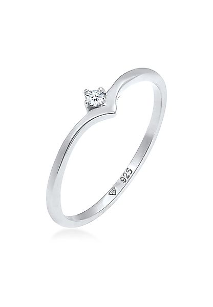Elli DIAMONDS Verlobungsring Solitär Diamant (0.03 günstig online kaufen