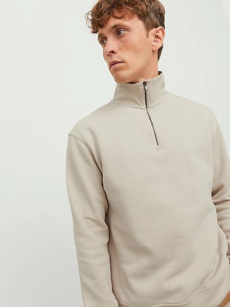 Jack & Jones Sweatshirt JJEBRADLEY SWEAT HALF ZIP NOOS mit Troyer Kragen günstig online kaufen