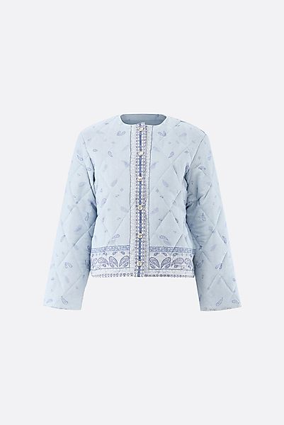 Kurze Steppjacke mit Bandana-Druck günstig online kaufen