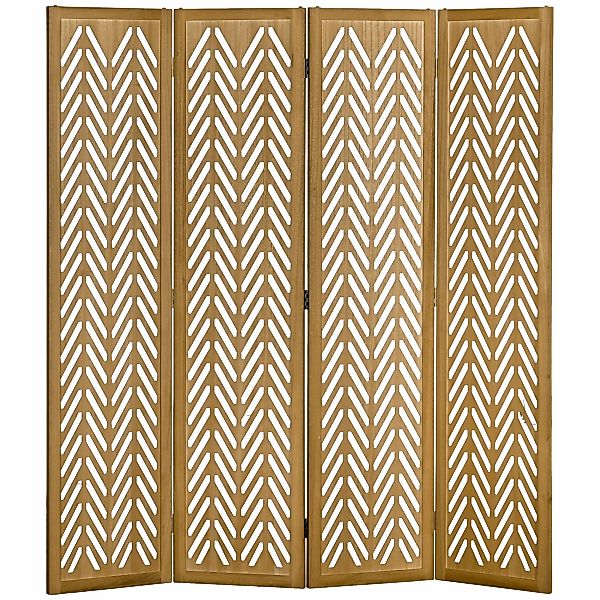 HOMCOM Paravent aus durchbrochenem Holz, faltbarer Innenraum-Trennwand, 4 P günstig online kaufen