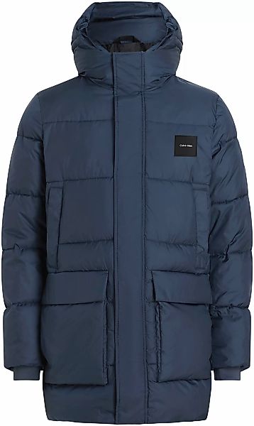 Calvin Klein Kurzmantel "LONG HOODED QUILT PUFFER MW", mit Logopatch günstig online kaufen