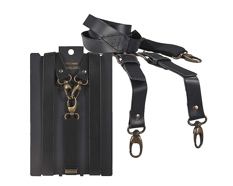 Sir Redman Hosenträger Leder mit Karabinerhaken "Work" Holländer Y-Form, 25 günstig online kaufen