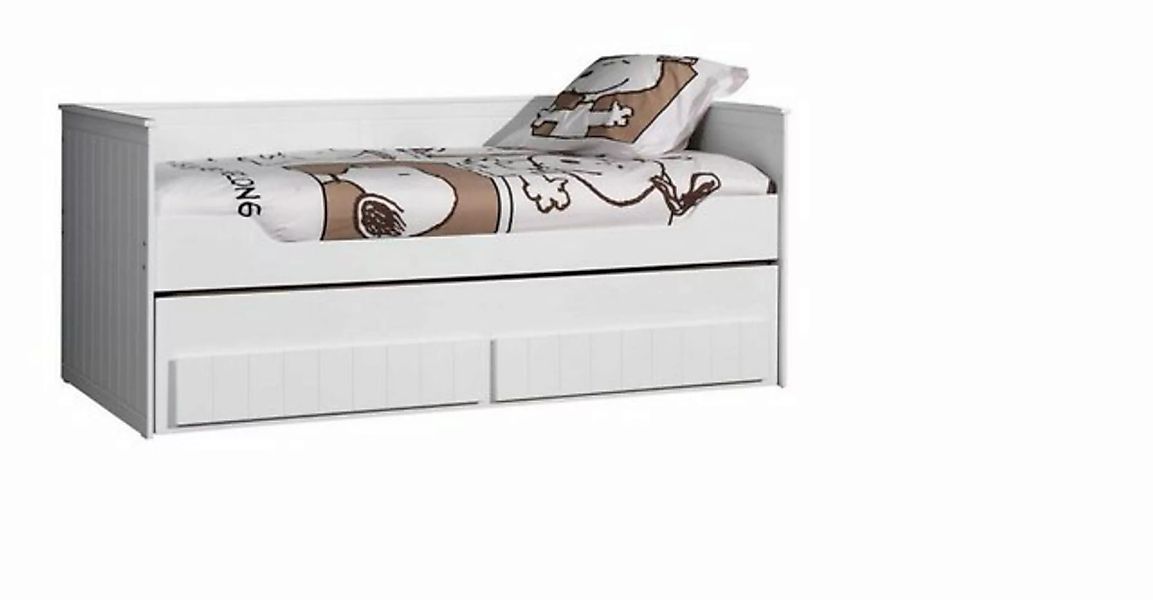 Natur24 Einzelbett Bett Kojenbett Robin MDF Weiß 90x200cm günstig online kaufen
