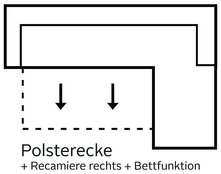 sit&more Ecksofa "Palomino L-Form", wahlweise XL oder XXL und mit Bettfunkt günstig online kaufen