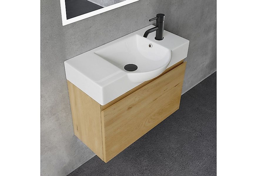 Alpenberger Badmöbel-Set Waschbecken mit Unterschrank 55 cm Breit, (Badezim günstig online kaufen