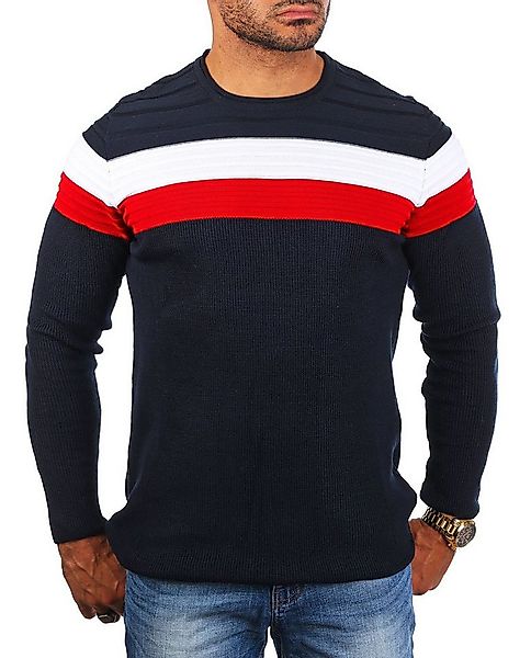 CARISMA Strickpullover Herren leichter Feinstrick einfarbig uni gestreift r günstig online kaufen