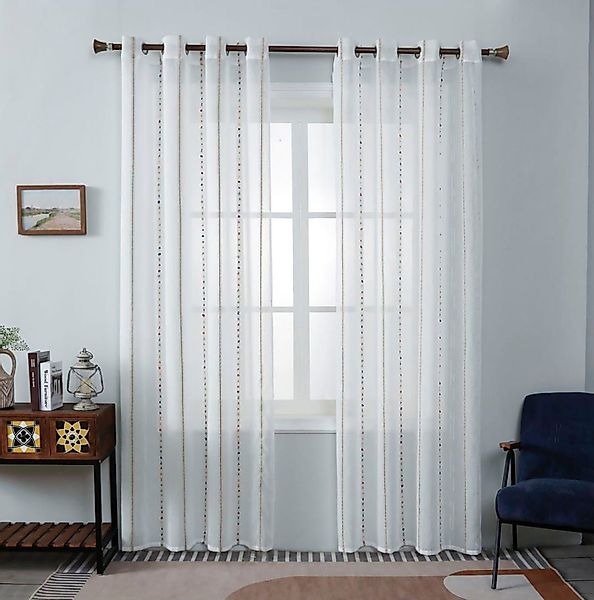 BYSURE Gardine (2 St), Ösen, halbtransparent, günstig online kaufen