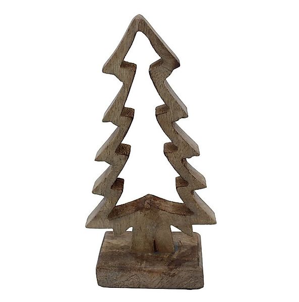 Spetebo Dekobaum Deko Aufsteller Tannenbaum aus Mangoholz - 25 cm (Packung, günstig online kaufen