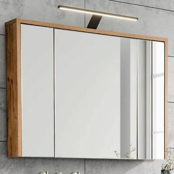 Lomadox Badezimmer-Spiegelschrank mit Beleuchtung 100 cm breit HARLOW-56 Ei günstig online kaufen