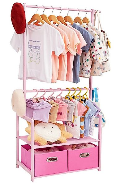 Yorbay Kleiderständer Kinder Kleiderständer aus Bambus, 74 x 35 x 140cm, Ki günstig online kaufen